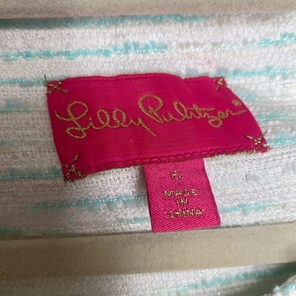Lilly Pulitzer Pearl Tweed Jacket Size 6 - Picture 5 of 8